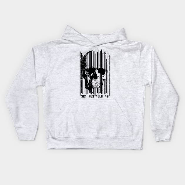 Skull Code Kids Hoodie by Sitchko